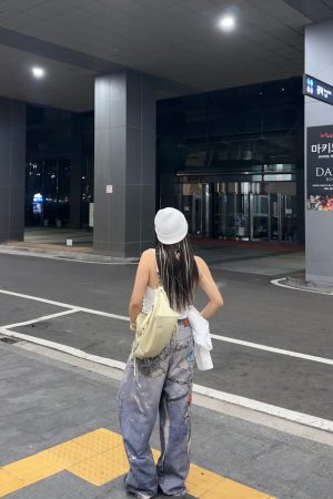 3D Deep Reshape Grunge Aged Layered Chain Print Loose Baggy Straight Pants for Y2K Style Fashion