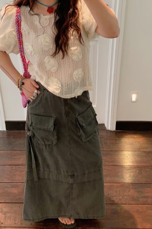 3D Floral Lace T-Shirt for Women, Short Sleeve, Summer 2025 Unique Design, Y2K Inspired Top