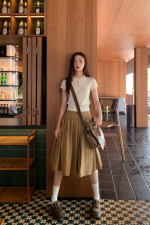 3D Pleated A-Line Half Skirt for Women - High-Waisted Slim Design for Summer 2025, Unique Pleated Style, Trendy Fashion Staple