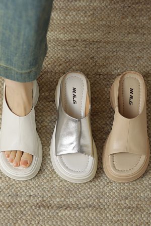 6 cm Thick Sole Italian-Style Soft Sole Shoes - Comfortable Genuine Leather for All-Day Wear - Age-Reducing Footwear