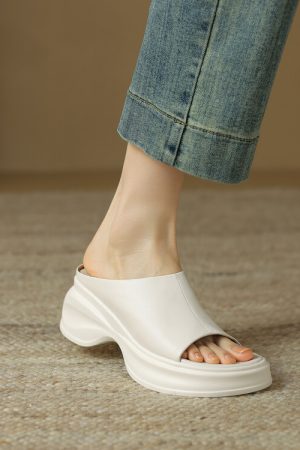 6 cm Thick Sole Italian-Style Soft Sole Shoes - Comfortable Genuine Leather for All-Day Wear - Age-Reducing Footwear