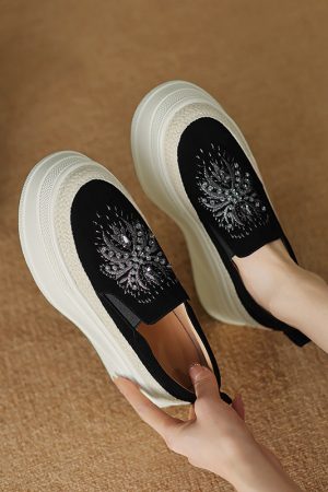 6 cm Thick-Soled Slip-On Loafers for Women - Italian-Style Genuine Leather Soft Sole Comfortable Footwear