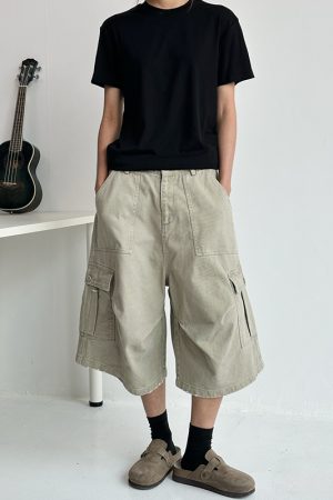 Adjustable Waistband Button Work Shorts for Men & Women - Casual Loose Fit Straight Shorts for Everyday Wear