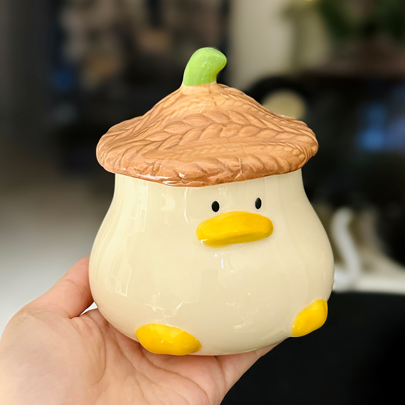 Adorable Yellow Duck Ceramic Mug with Lid – Cute Fun Water Cup for Girls, Perfect Gift for Animal Lovers and Home Decor Adorable Yellow Duck Ceramic Mug with Lid – Cute Fun Water Cup for Girls, Perfect Gift for Animal Lovers and Home Decor