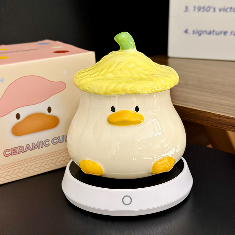 Adorable Yellow Duck Ceramic Mug with Lid – Cute Fun Water Cup for Girls, Perfect Gift for Animal Lovers and Home Decor Adorable Yellow Duck Ceramic Mug with Lid – Cute Fun Water Cup for Girls, Perfect Gift for Animal Lovers and Home Decor