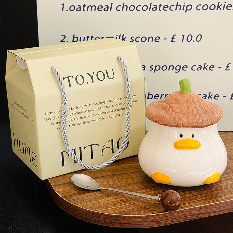 Adorable Yellow Duck Ceramic Mug with Lid – Cute Fun Water Cup for Girls, Perfect Gift for Animal Lovers and Home Decor Adorable Yellow Duck Ceramic Mug with Lid – Cute Fun Water Cup for Girls, Perfect Gift for Animal Lovers and Home Decor