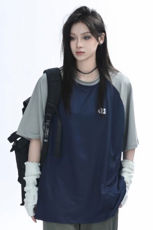 American Quick-Dry Oversized Women's Sports T-Shirt, Loose-Fitting Raglan Half-Sleeve for Summer, Casual Outdoor Style