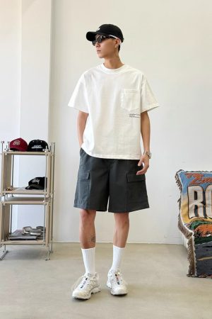 American Retro Distressed Work Shorts for Men and Women - Summer High Street Loose Casual Straight-Leg Five-Point Shorts