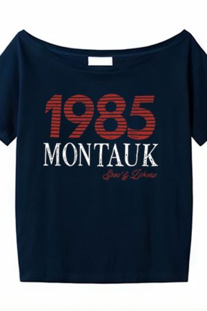 American Retro Off-Shoulder T-Shirt for Women, Summer Letter Print, Oversized Loose Short Sleeve, Trendy Y2K Shoulder-Baring Top