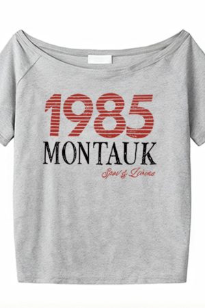 American Retro Off-Shoulder T-Shirt for Women, Summer Letter Print, Oversized Loose Short Sleeve, Trendy Y2K Shoulder-Baring Top