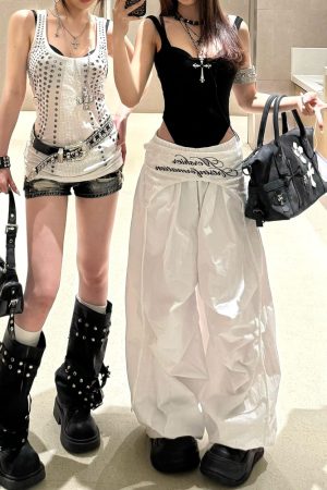 American Retro Pleated Wide-Leg Cargo Pants for Men and Women - Trendy High Street Casual Sportswear