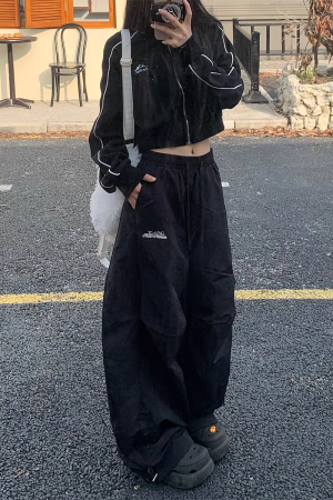 American Retro Pleated Wide-Leg Work Pants for Women - Casual Loose Drape Summer Style