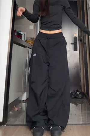 American Retro Pleated Wide-Leg Work Pants for Women - Casual Loose Drape Summer Style