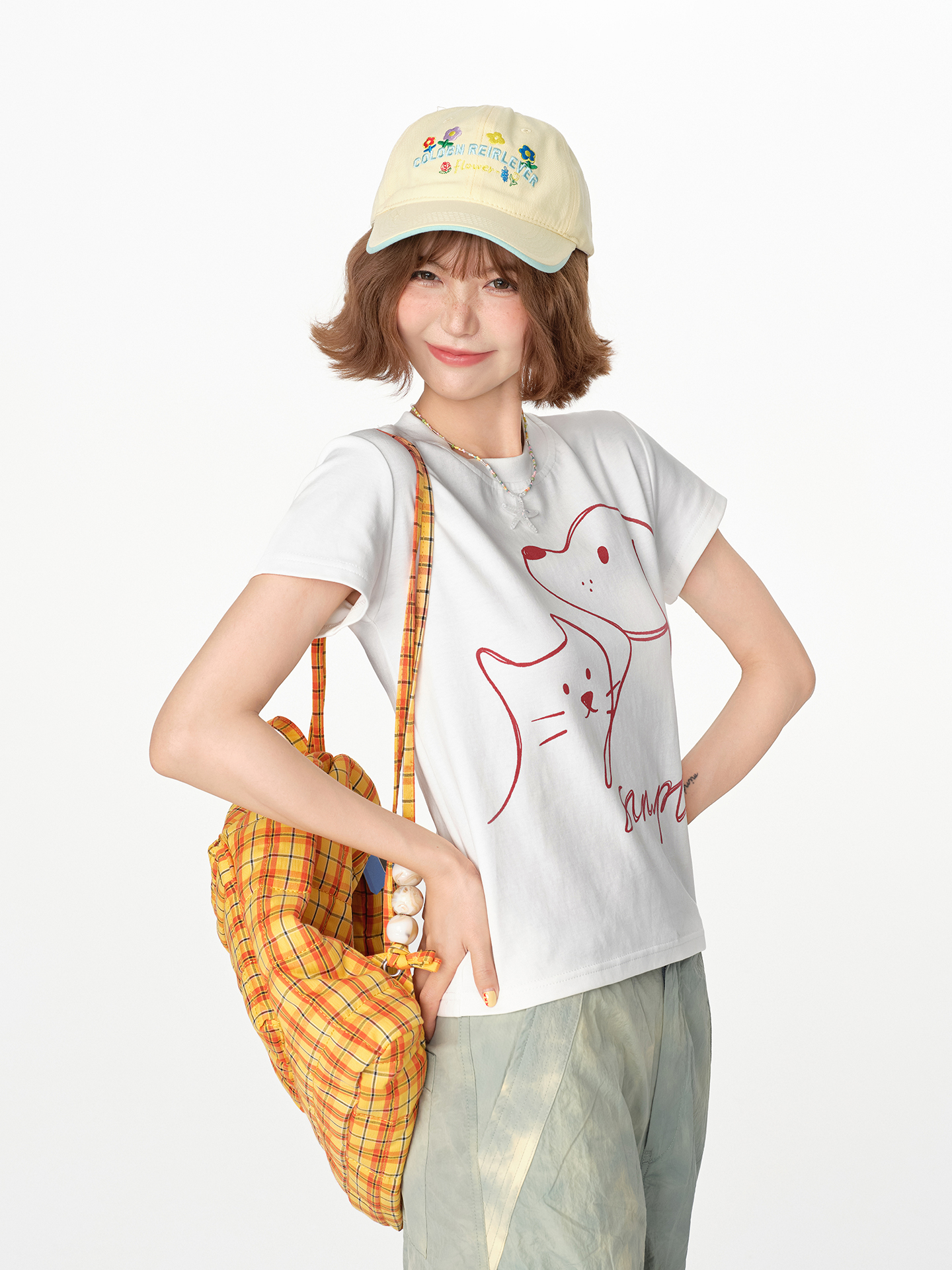 American Retro Printed Basic Round Neck Short Sleeve T-Shirt for Women - Casual Slim Fit Summer Top, Y2K Inspired Fashion American Retro Printed Basic Round Neck Short Sleeve T-Shirt for Women - Casual Slim Fit Summer Top, Y2K Inspired Fashion