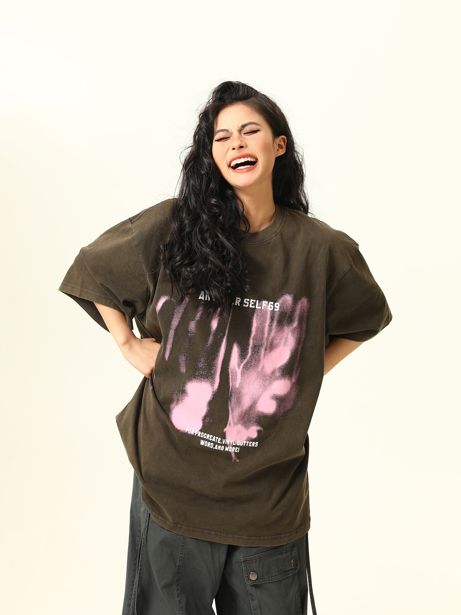 American Retro Printed Washed Short-Sleeve T-Shirt for Men and Women - Trendy Couple Top in Y2K Style American Retro Printed Washed Short-Sleeve T-Shirt for Men and Women - Trendy Couple Top in Y2K Style