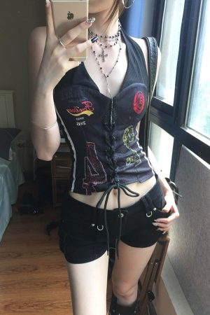 American Retro Spicy Girl Halter Top - Summer Asymmetrical Jersey Tank Top, Slim Fit Stylish Design