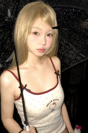 American Retro Spicy Girl Summer Hello Kitty Color-Blocking Slim-Fit Tank Top - Trendy 90s Y2K Style for Fashion Lovers