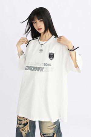 American Retro Striped Oversized Short-Sleeve T-Shirt for Women - Summer Trendy Couple Top, 90s Style, Casual Streetwear