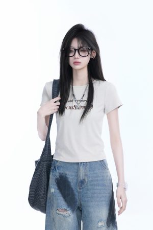 American Retro Summer Short Sleeve T-Shirt for Women - Flattering Slim Fit, Petite Style, Sit and Eat Until the Mountains Are Empty Print