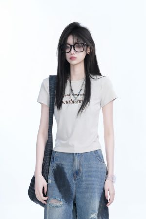 American Retro Summer Short Sleeve T-Shirt for Women - Flattering Slim Fit, Petite Style, Sit and Eat Until the Mountains Are Empty Print