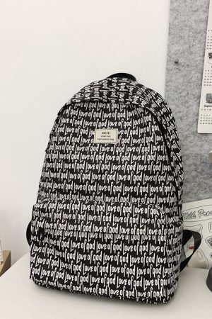 American-Style Printed Backpack for Students - Large Capacity Sports Book Bag for Boys, Trendy High School Essentials