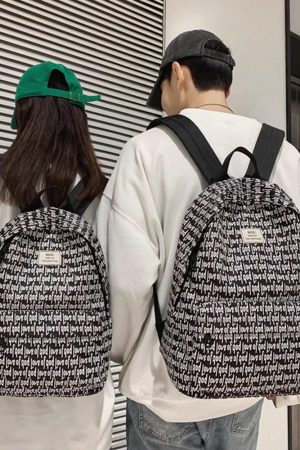 American-Style Printed Backpack for Students - Large Capacity Sports Book Bag for Boys, Trendy High School Essentials