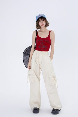 American-Style Printed Camisole for Women - Summer 2023 Niche Design, Trendy Short Spicy Girl Top