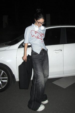 American Style Short Sleeve Rabbit Print Striped Shirt Jacket for Women - Summer Casual Couple Top, Trendy Niche Fashion