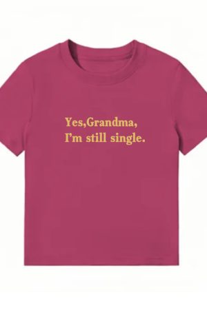 American Style Vintage Slim-Fit Cropped T-Shirt for Women - Summer Slogan Printed Short Sleeves