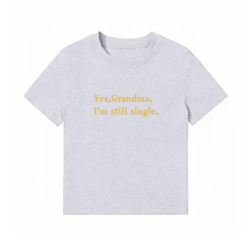 American Style Vintage Slim-Fit Cropped T-Shirt for Women - Summer Slogan Printed Short Sleeves American Style Vintage Slim-Fit Cropped T-Shirt for Women - Summer Slogan Printed Short Sleeves