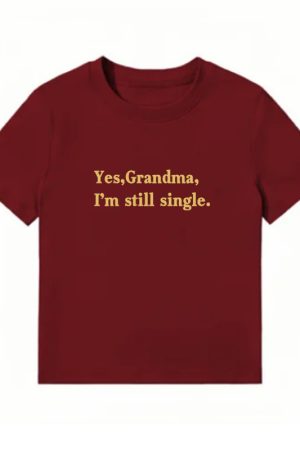 American Style Vintage Slim-Fit Cropped T-Shirt for Women - Summer Slogan Printed Short Sleeves