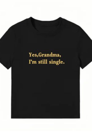 American Style Vintage Slim-Fit Cropped T-Shirt for Women - Summer Slogan Printed Short Sleeves