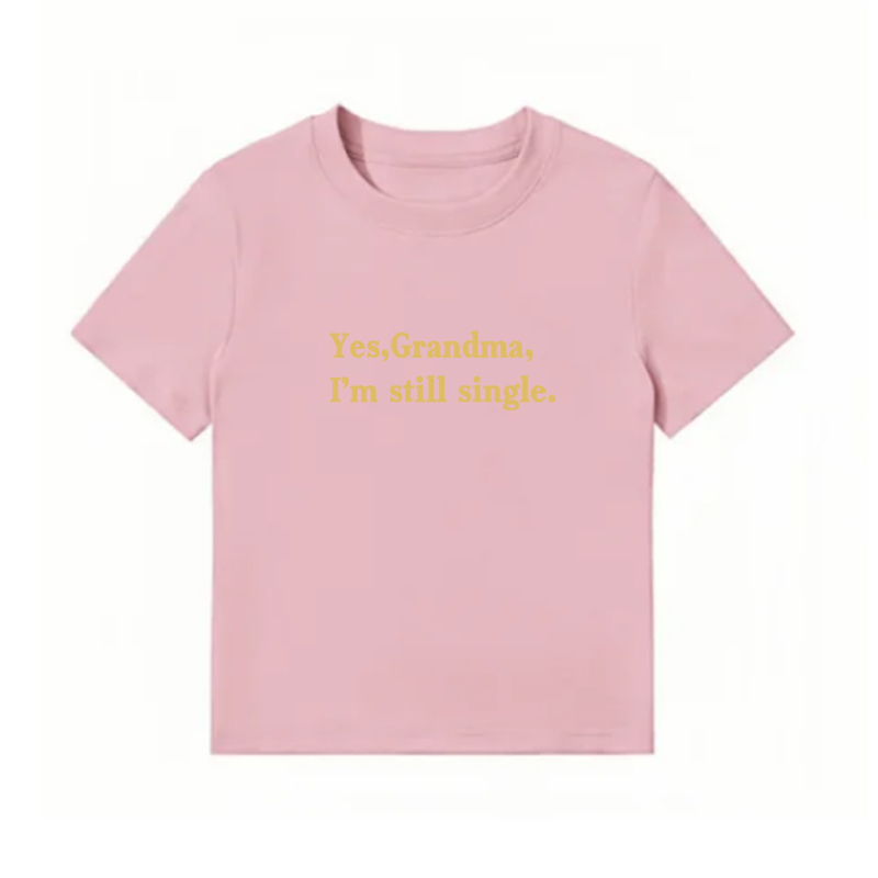 American Style Vintage Slim-Fit Cropped T-Shirt for Women - Summer Slogan Printed Short Sleeves American Style Vintage Slim-Fit Cropped T-Shirt for Women - Summer Slogan Printed Short Sleeves