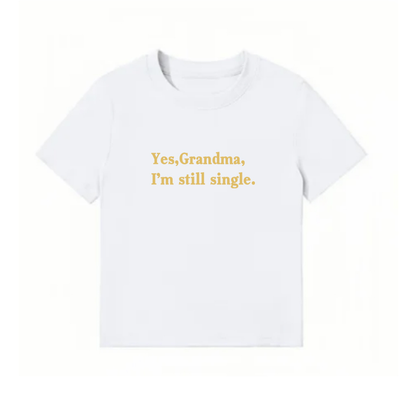 American Style Vintage Slim-Fit Cropped T-Shirt for Women - Summer Slogan Printed Short Sleeves American Style Vintage Slim-Fit Cropped T-Shirt for Women - Summer Slogan Printed Short Sleeves