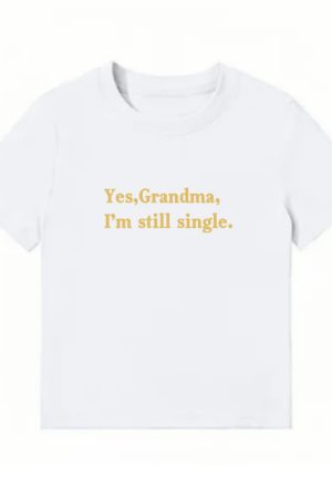 American Style Vintage Slim-Fit Cropped T-Shirt for Women - Summer Slogan Printed Short Sleeves