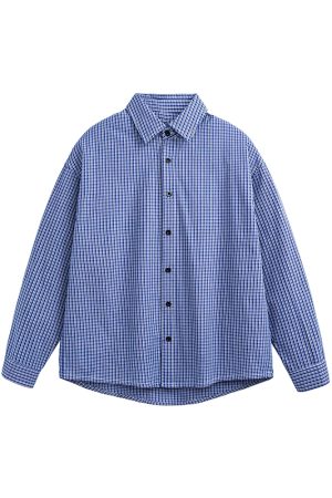 American Vintage Fine Check Long Sleeve Shirt - Unisex Casual Plaid Jacket for Spring and Autumn, Lazy Style Couple's Fashion