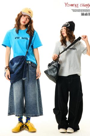 American Vintage Gray Short Sleeve T-Shirt for Women - Versatile Summer Casual Top with Cleanfit Design