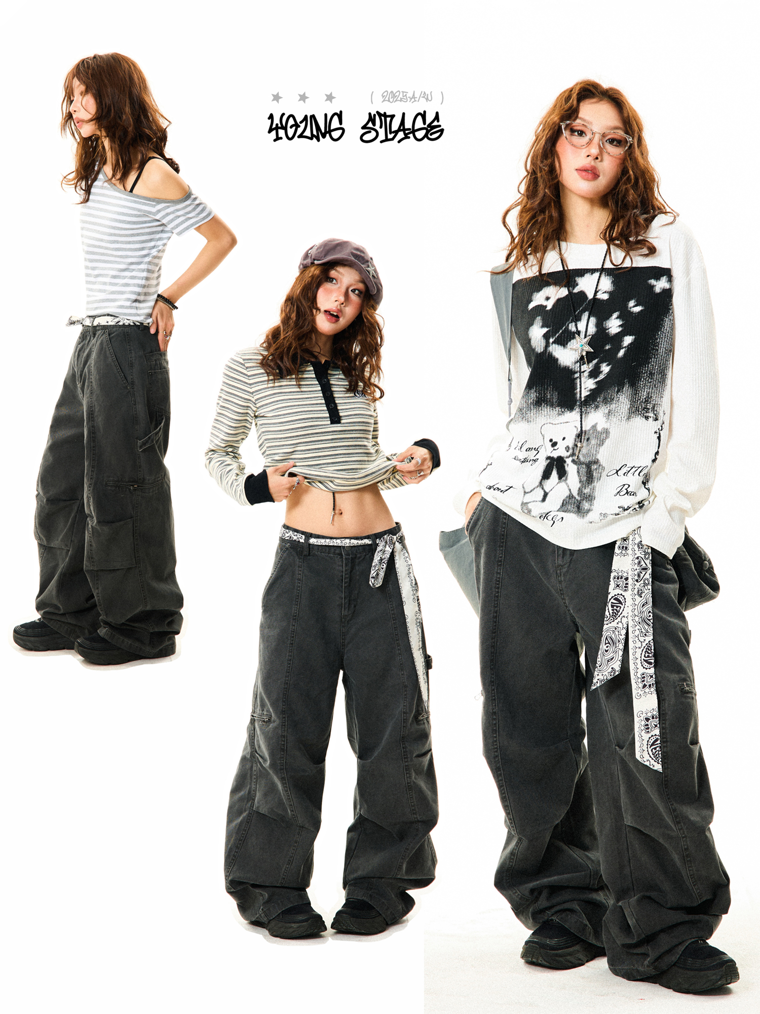 American Vintage Pleated Wide-Leg Work Pants for Women - Loose and Slimming Casual Style, Versatile Fashion Essential American Vintage Pleated Wide-Leg Work Pants for Women - Loose and Slimming Casual Style, Versatile Fashion Essential