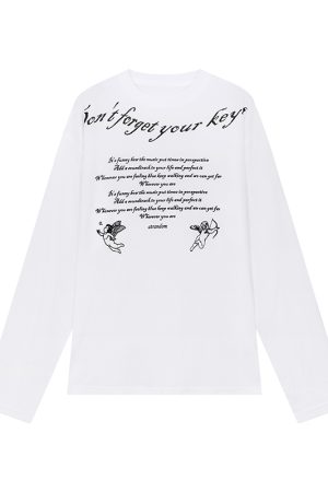 Angel Print Sheer Cover-Up Top - Lightweight Long Sleeve, Loose Fit, Early Autumn Fashion, Perfect for Layering, Trendy Casual Style