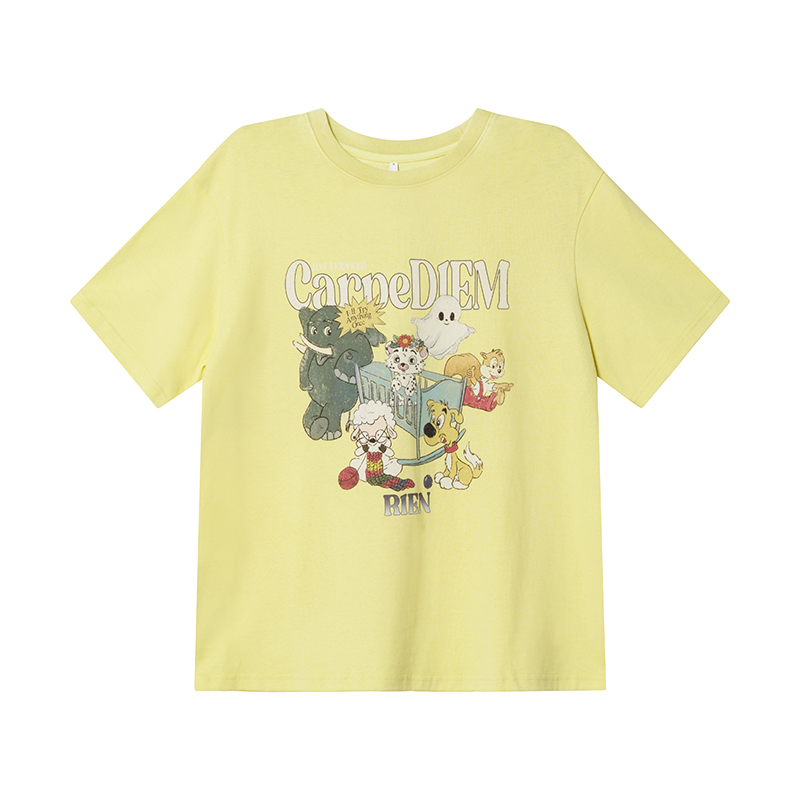 Animal Party Printed Short Sleeve T-shirt for Women, Spring 2025 Loose Fit, Casual Tee, Fun Graphic Top, Y2K Style Fashion. Animal Party Printed Short Sleeve T-shirt for Women, Spring 2025 Loose Fit, Casual Tee, Fun Graphic Top, Y2K Style Fashion.