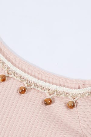 Apricot Off-Shoulder Top for Women - Summer 2025 Short-Sleeve Blouse, Casual OOTD, Vacation Essential, Trendy Fashion Piece