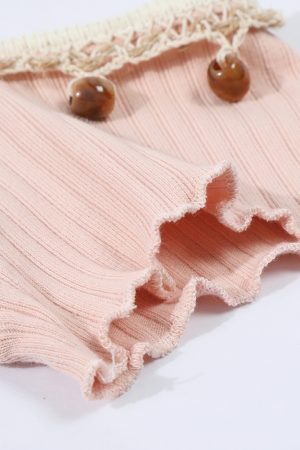 Apricot Off-Shoulder Top for Women - Summer 2025 Short-Sleeve Blouse, Casual OOTD, Vacation Essential, Trendy Fashion Piece