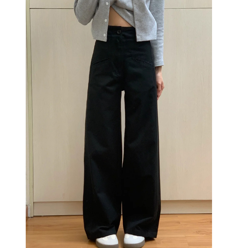 Apricot Straight-Leg Casual Pants for Women, Plus Size Flattering Wide-Leg Work Trousers, 2025 Fashion Trend Apricot Straight-Leg Casual Pants for Women, Plus Size Flattering Wide-Leg Work Trousers, 2025 Fashion Trend