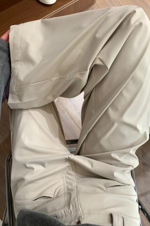 Apricot Straight-Leg Casual Pants for Women, Plus Size Flattering Wide-Leg Work Trousers, 2025 Fashion Trend