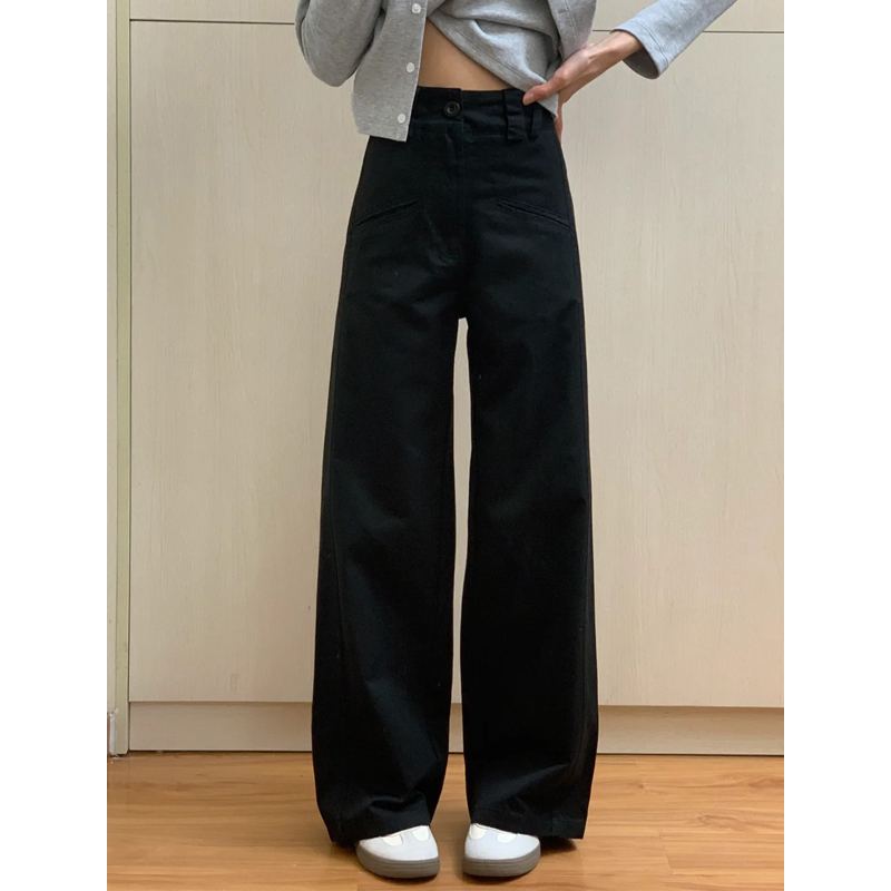Apricot Straight-Leg Casual Pants for Women, Plus Size Flattering Wide-Leg Work Trousers, 2025 Fashion Trend Apricot Straight-Leg Casual Pants for Women, Plus Size Flattering Wide-Leg Work Trousers, 2025 Fashion Trend