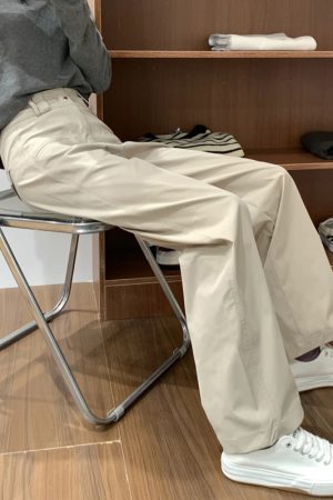 Apricot Straight-Leg Casual Pants for Women, Plus Size Flattering Wide-Leg Work Trousers, 2025 Fashion Trend