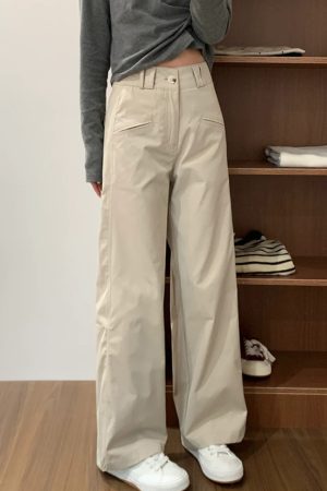 Apricot Straight-Leg Casual Pants for Women, Plus Size Flattering Wide-Leg Work Trousers, 2025 Fashion Trend
