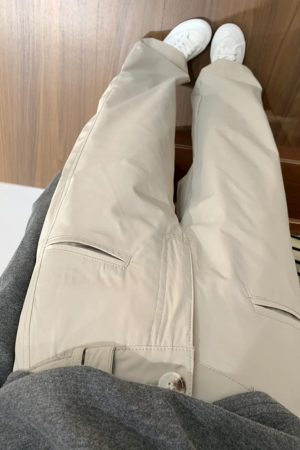 Apricot Straight-Leg Casual Pants for Women, Plus Size Flattering Wide-Leg Work Trousers, 2025 Fashion Trend