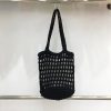 Artistic Forest Style Woven Bucket Tote Bag – Hollow Fishing Net Design, Korean Wind Ins Shoulder Bag for Vacation