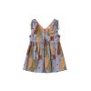 Artistic Printed Sleeveless Top with Shoulder Ties for Women - Casual Summer Beach Top, Perfect for Vacation Style